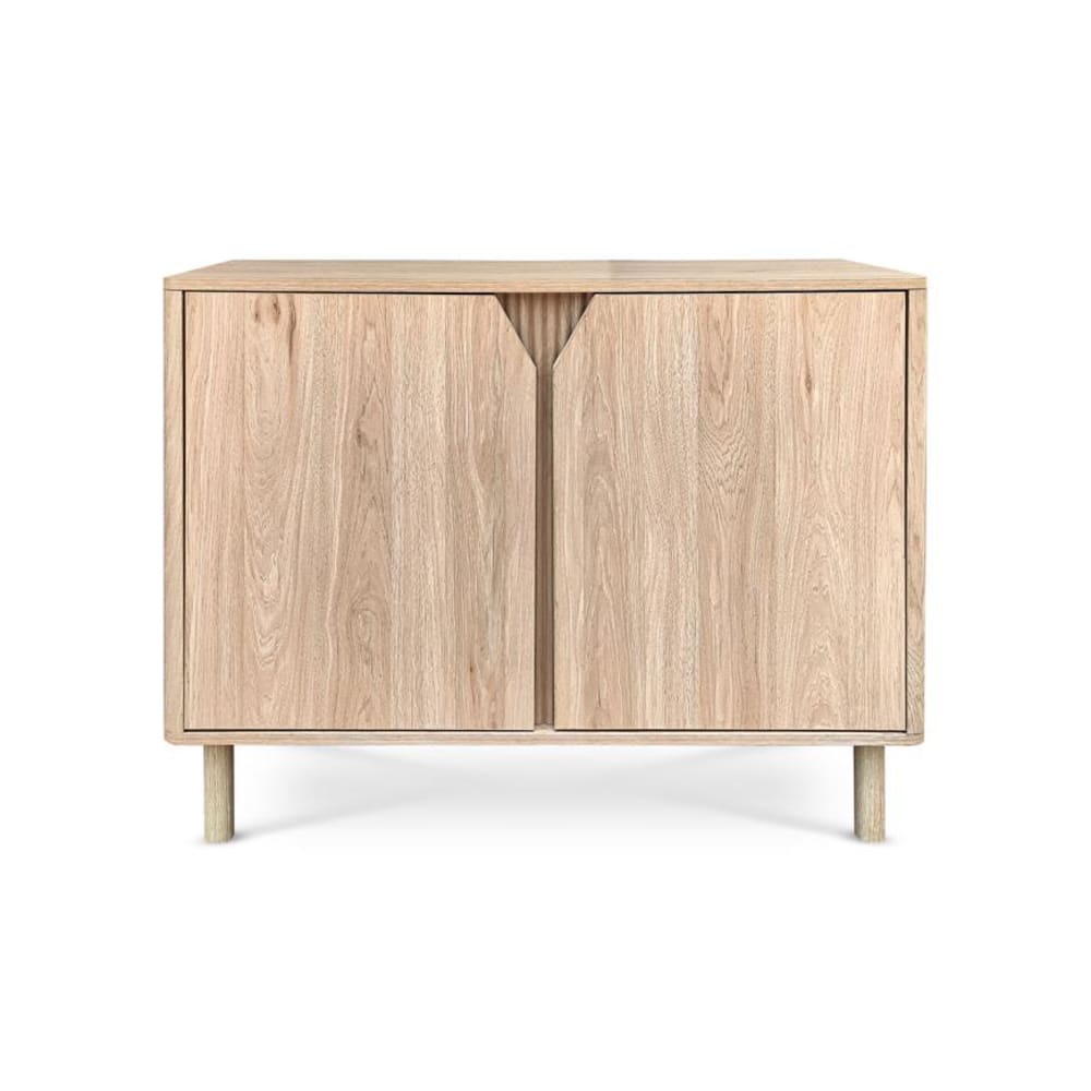 Wohnli Möbelsuche - Sideboard Skandinavisch Eichen-Optik 2 Türen 100 cm