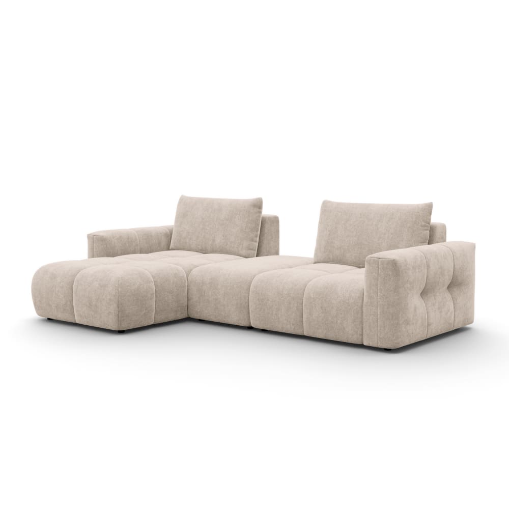 Wohnli Möbelsuche - Ecksofa 4-Sitzer links mit Hocker