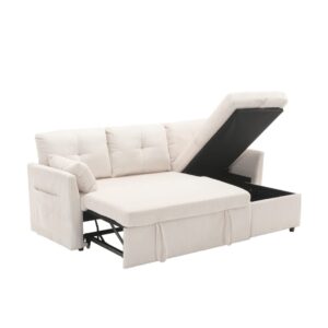 Wohnli Möbelsuche - Schlafsofa aus Cord beige mit Stauraum