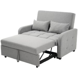 Wohnli Möbelsuche - Schlafsofa aus Leinenstoff in Antikgrau