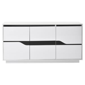 wohnli-moebel-suche-M26192456 Wohnli Möbelsuche - Sideboard aus Spanplatte weiß und schwarz mit LED