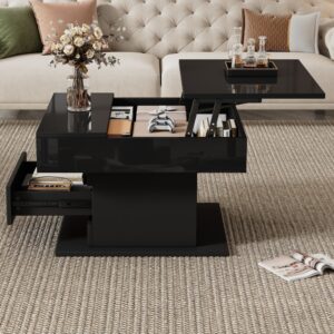 wohnli-moebel-suche-M26192467-1 Couchtisch aus Spanplatte schwarz mit Hebefunktion 70x45x70cm Spanplatte Schwarz Hauss Spole Möbel Wohnzimmermöbel Couchtische