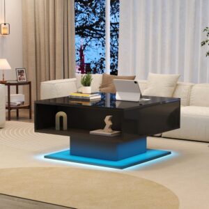 wohnli-moebel-suche-M26192480-1 Couchtisch höhenverstellbar aus Spanplatte schwarz 80x40x75cm Spanplatte Schwarz Hauss Spole Möbel Wohnzimmermöbel Couchtische