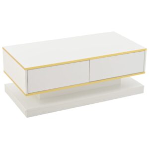 wohnli-moebel-suche-M26192487 Wohnli Möbelsuche - Couchtisch aus Spanplatte weiß mit 2 Schubladen
