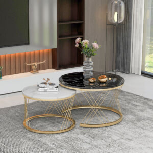 wohnli-moebel-suche-M26192492-1 2er-Set Beistelltische aus Holzwerkstoff schwarz 70x45x70cm Spanplatte Schwarz Hauss Spole Möbel Wohnzimmermöbel Couchtische
