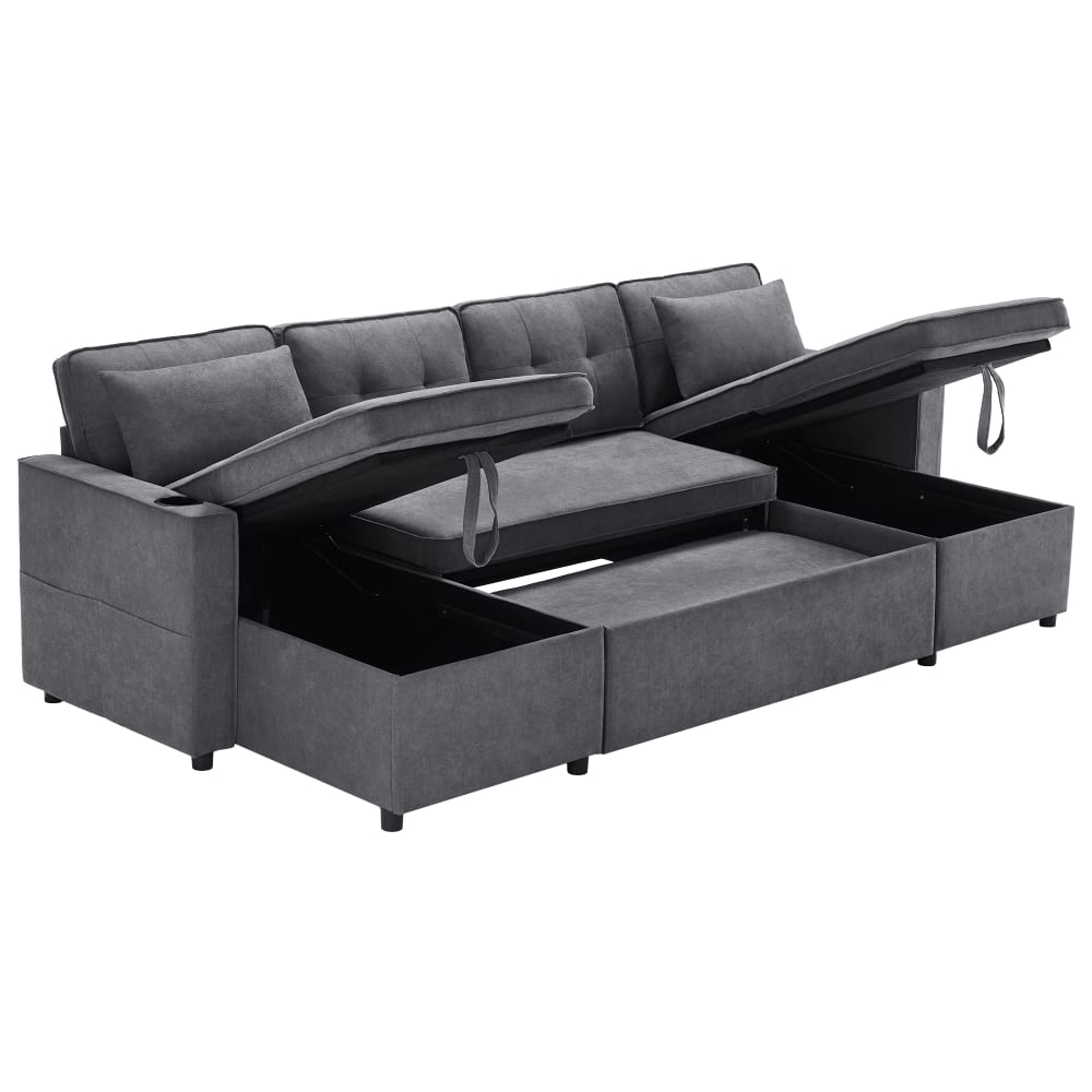 wohnli-moebel-suche-M26192504 Wohnli Möbelsuche - Schlafsofa U in Leinenoptik grau