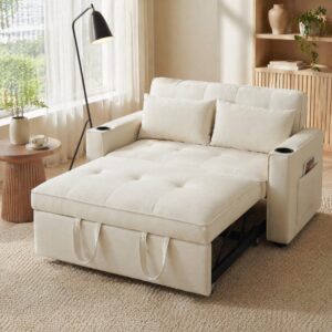 wohnli-moebel-suche-M26192505-1 Schlafsofa aus Samt beige 137x83x77cm Samt Beige Hauss Spole Sofas und Sessel Sofas Sitzbank und Polsterbank