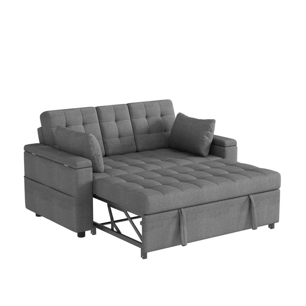 wohnli-moebel-suche-M26192516 Wohnli Möbelsuche - Schlafsofa aus Leinenoptik grau mit Stauraum