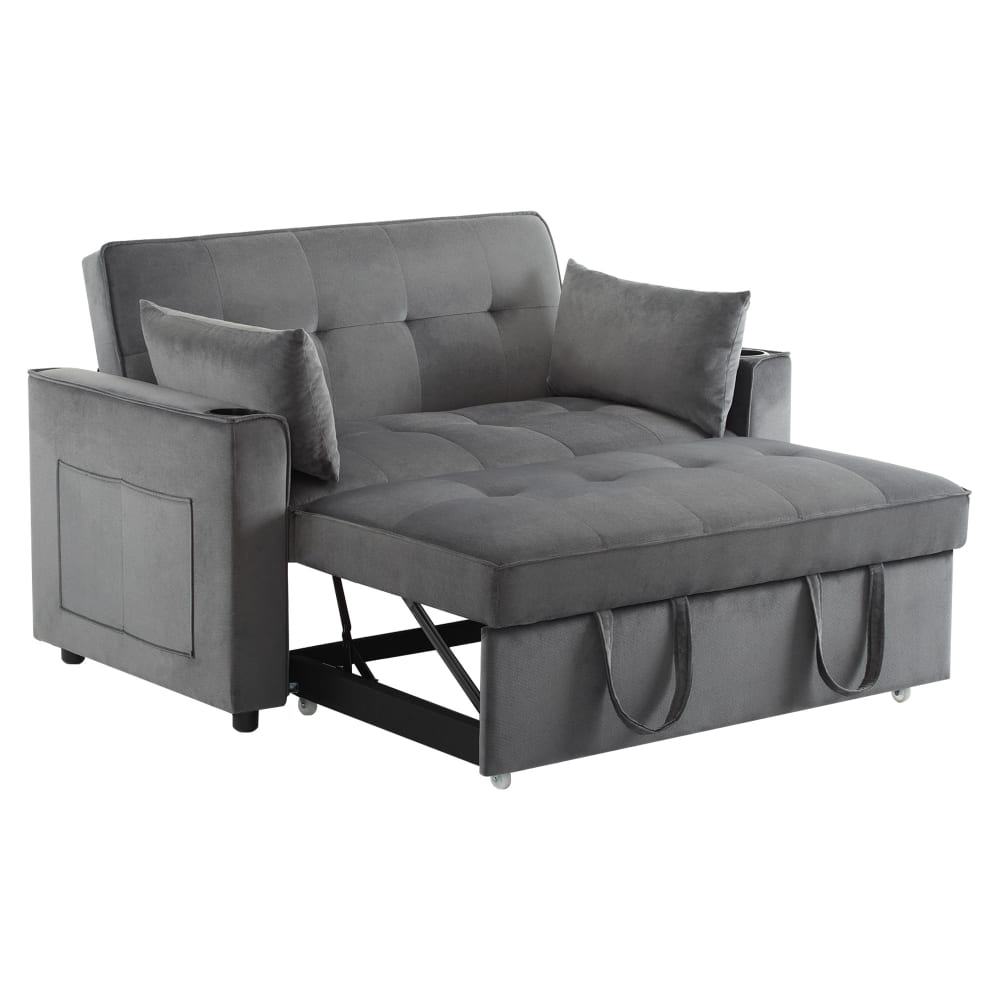 wohnli-moebel-suche-M26192520 Wohnli Möbelsuche - Schlafsofa aus Samt grau