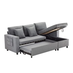 wohnli-moebel-suche-M26192522 Wohnli Möbelsuche - Schlafsofa in Leinenoptik dunkelgrau mit Stauraum