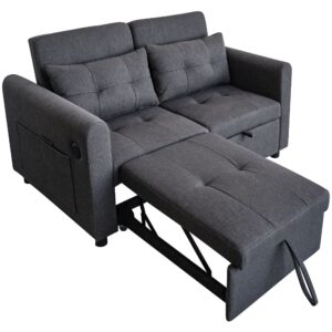 wohnli-moebel-suche-M26192526 Wohnli Möbelsuche - Schlafsofa 3-in-1 in Leinenoptik grau