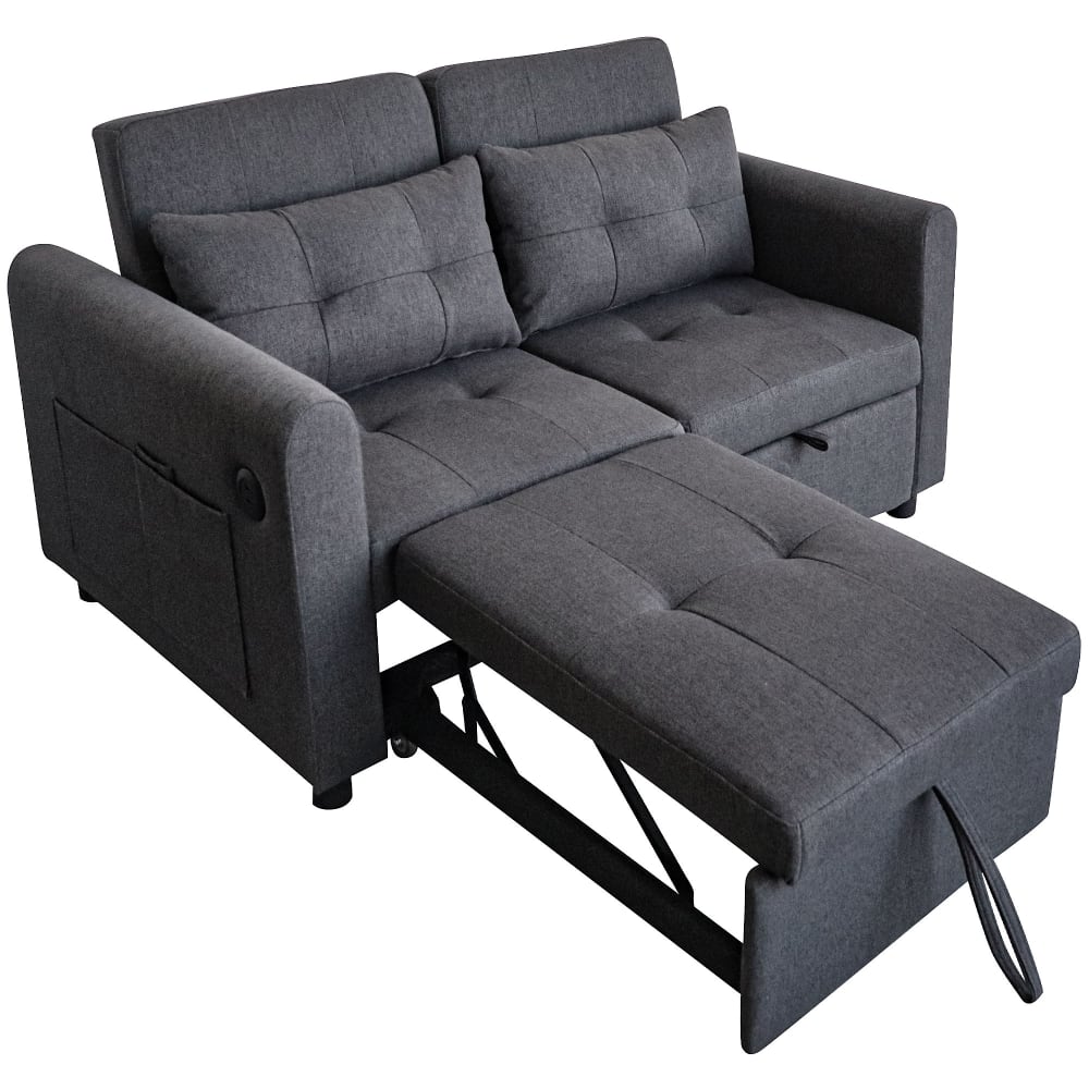 wohnli-moebel-suche-M26192526 Wohnli Möbelsuche - Schlafsofa 3-in-1 in Leinenoptik grau