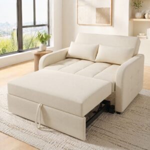 wohnli-moebel-suche-M26192527-1 Schlafsofa aus Leinen und Baumwolle beige 127x94x75cm PES - Polyester Beige Hauss Spole Sofas und Sessel Sofas Sitzbank und Polsterbank