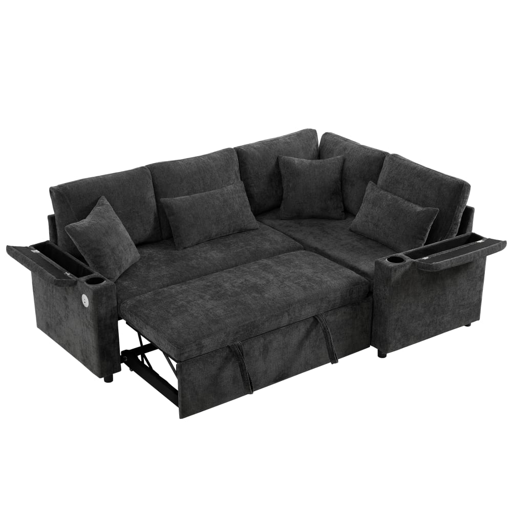 wohnli-moebel-suche-M26192531 Wohnli Möbelsuche - Ecksofa aus Chenille dunkelgrau mit Liegefunktion