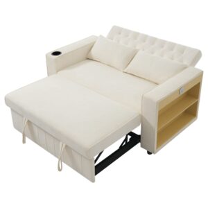 Wohnli Möbelsuche - Schlafsofa aus Chenille beige