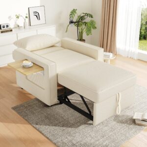 wohnli-moebel-suche-M26192534-1 Schlafsofa 1-Sitzer aus Cordstoff beige 93x85x150cm Samt Beige Hauss Spole Sofas und Sessel Sofas Sitzbank und Polsterbank