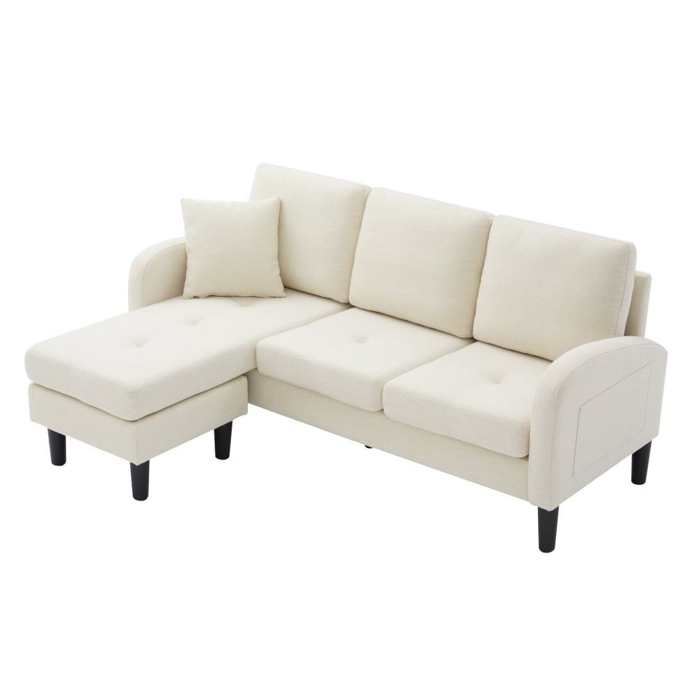 wohnli-moebel-suche-M26192537 Wohnli Möbelsuche - Modulares Ecksofa mit Chaiselongue 3-Sitzer hellbeige