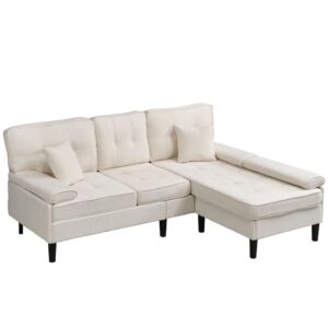 wohnli-moebel-suche-M26192543 Wohnli Möbelsuche - 3-Sitzer-Sofa aus Chenille in Hellbeige