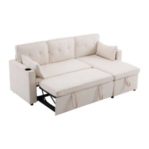 wohnli-moebel-suche-M26192544 Wohnli Möbelsuche - Schlafsofa mit Ottomane in Leinenoptik beige
