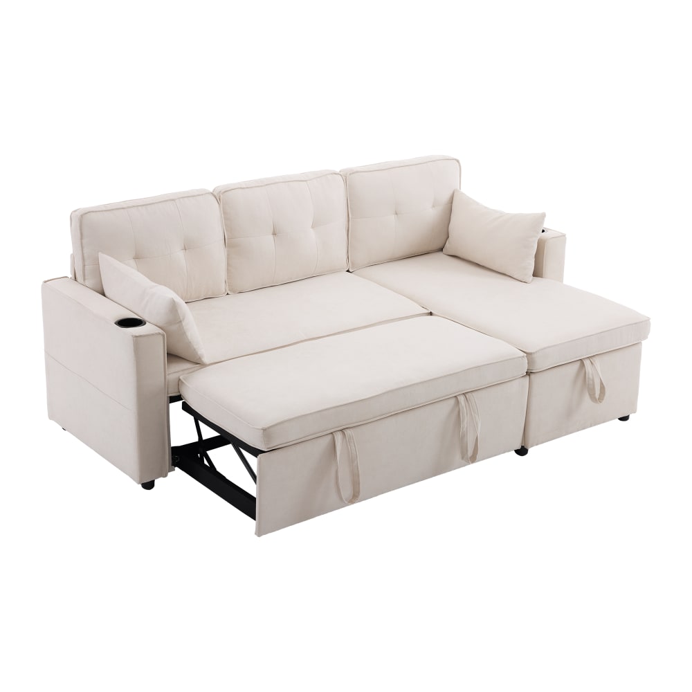 wohnli-moebel-suche-M26192544 Wohnli Möbelsuche - Schlafsofa mit Ottomane in Leinenoptik beige