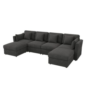 Wohnli Möbelsuche - Modulares Ecksofa aus Cord grau