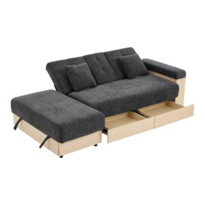 wohnli-moebel-suche-M26192564 Wohnli Möbelsuche - Schlafsofa aus Chenille grau mit Stauraum