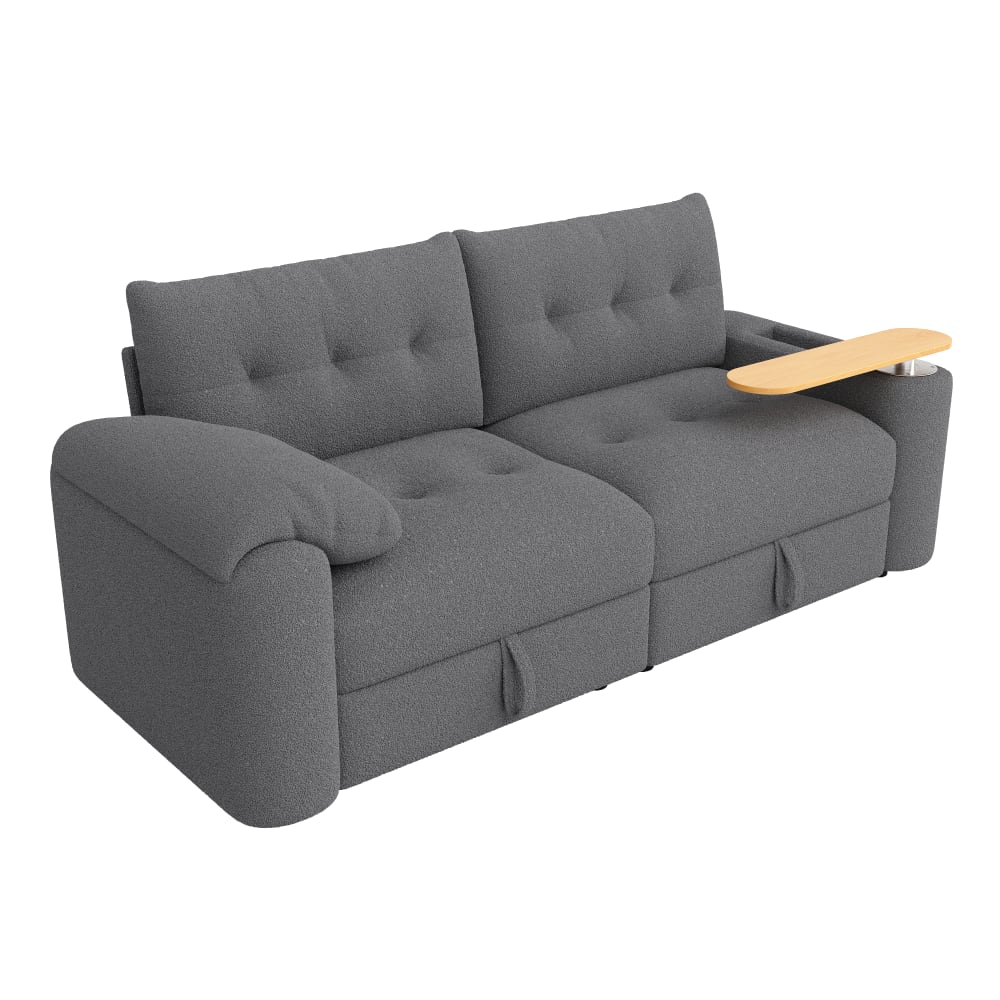 wohnli-moebel-suche-M26192565 Wohnli Möbelsuche - Modulares Sofa 2-3-Sitzer aus Teddy grau mit Stauraum