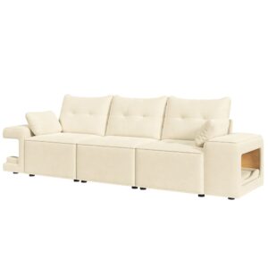 wohnli-moebel-suche-M26192567 Wohnli Möbelsuche - Modulares 3-Sitzer-Sofa aus Samt beige