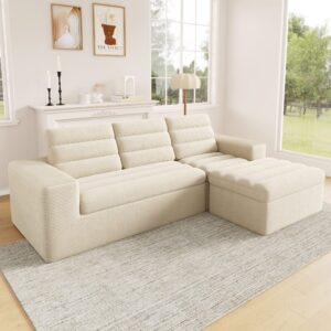 wohnli-moebel-suche-M26192596-1 Ecksofa modular aus Cordstoff in Beige 253x89x161cm Samt Beige Hauss Spole Sofas und Sessel Sofas Modulare Sofas