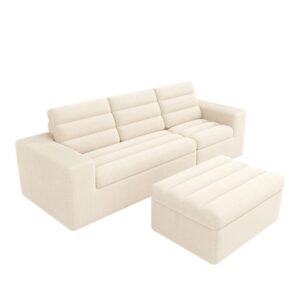 Wohnli Möbelsuche - Ecksofa modular aus Cordstoff in Beige