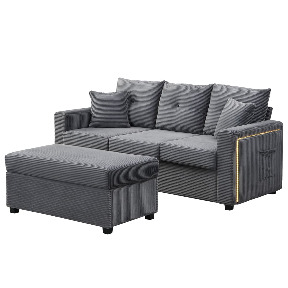 wohnli-moebel-suche-M26192598 Wohnli Möbelsuche - Ecksofa aus Cordstoff Antikgrau