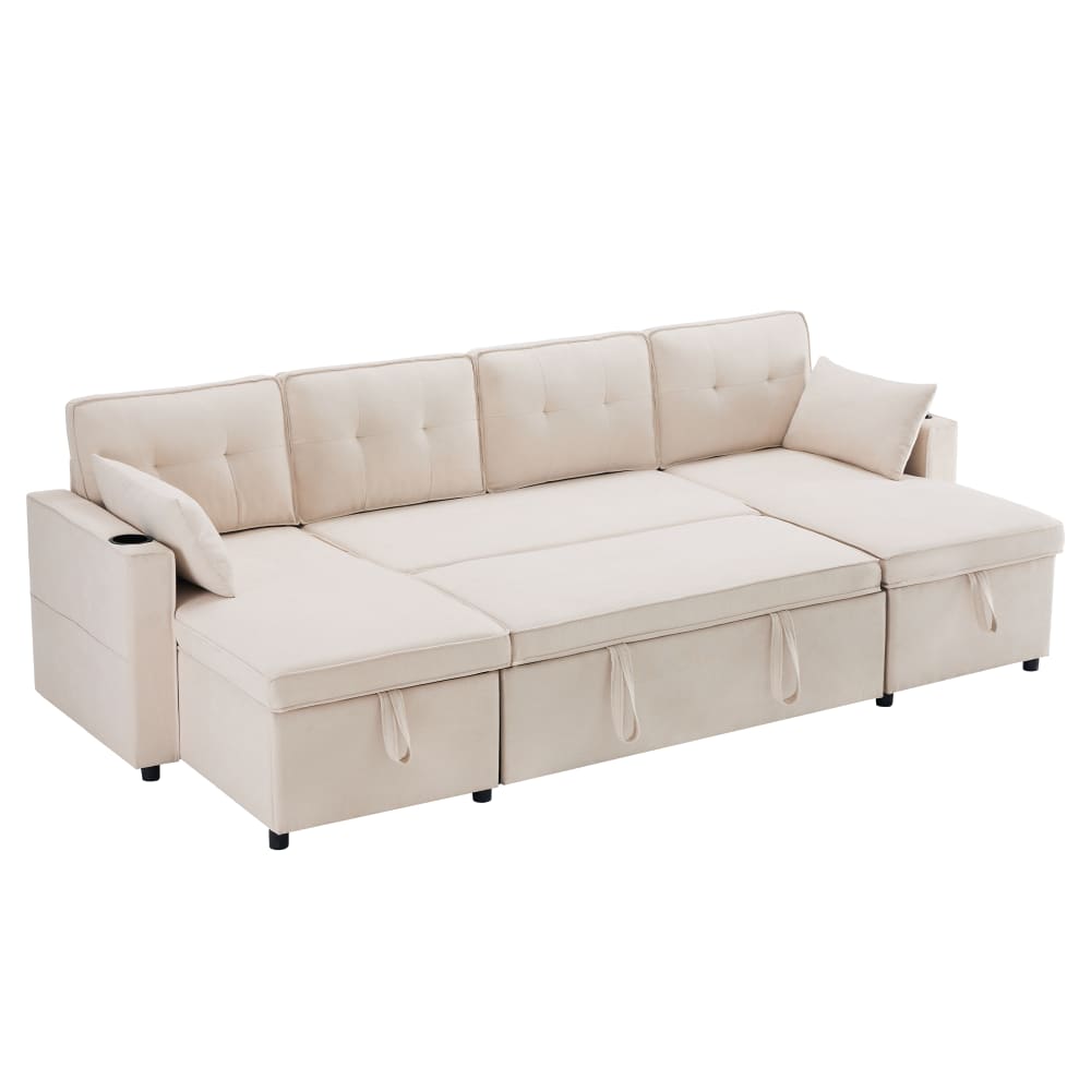 wohnli-moebel-suche-M26192601 Wohnli Möbelsuche - Schlafsofa in U-Form in Leinenoptik beige