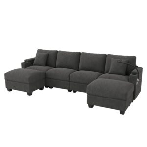 wohnli-moebel-suche-M26192607 Wohnli Möbelsuche - Modulares Ecksofa aus Cord grau