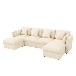 wohnli-moebel-suche-M26192621 Wohnli Möbelsuche - Modulares Ecksofa aus Cordstoff beige