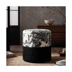 wohnli-moebel-suche-M26193411-1 Sitzpuff im orientalischen Stil cm ø 40x42 40x42x40cm PES - Polyester Schwarz Mauro Ferretti Sofas und Sessel Sessel, Poufs und Fußbänke Sitzsäcke