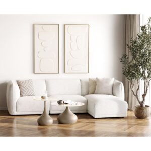 wohnli-moebel-suche-M26193469-1 Ecksofa rechts Stoff in gebrochenem Weiß 276x75x166cm Stoff Weiß Moloo Sofas und Sessel Sofas Ecksofas