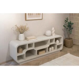 wohnli-moebel-suche-M26193474-1 TV-Schrank 130 cm weiß 130x50x40cm Holz Weiß Moloo Möbel Wohnzimmermöbel TV-Möbel