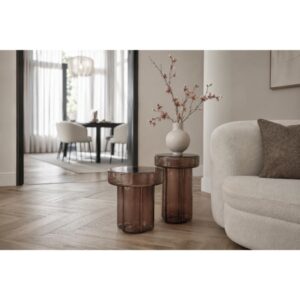 wohnli-moebel-suche-M26193507-1 Beistelltisch 37 cm Rauchglas 45x20x37cm Glas Braun Moloo Möbel Wohnzimmermöbel Couchtische