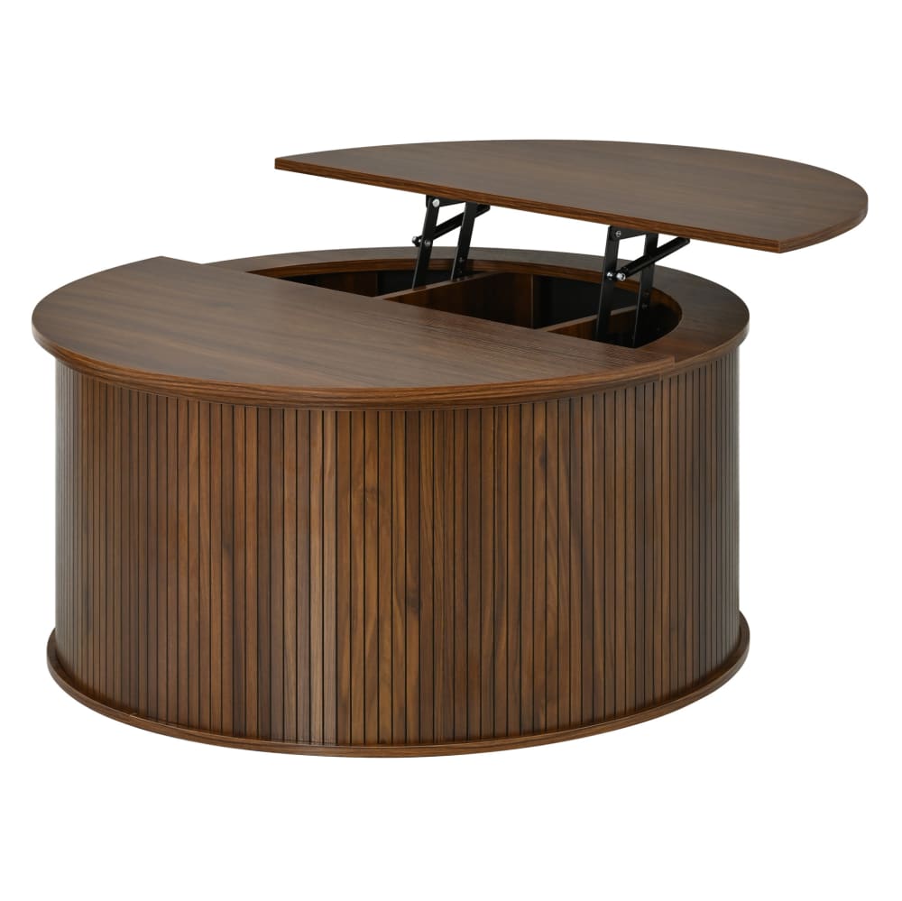 wohnli-moebel-suche-M26193588 Wohnli Möbelsuche - Runder Couchtisch mit Stauraum und Höhenverstellung