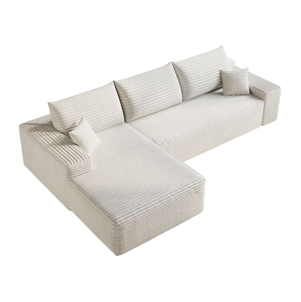 wohnli-moebel-suche-M26193590 Wohnli Möbelsuche - Modulares Ecksofa 270x175x83 cm aus Cord in Weiß