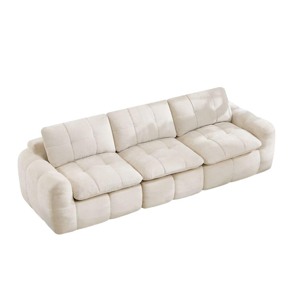 wohnli-moebel-suche-M26193625 Wohnli Möbelsuche - Modulares 3-Sitzer Sofa Chenille 264x97x68 cm Beige
