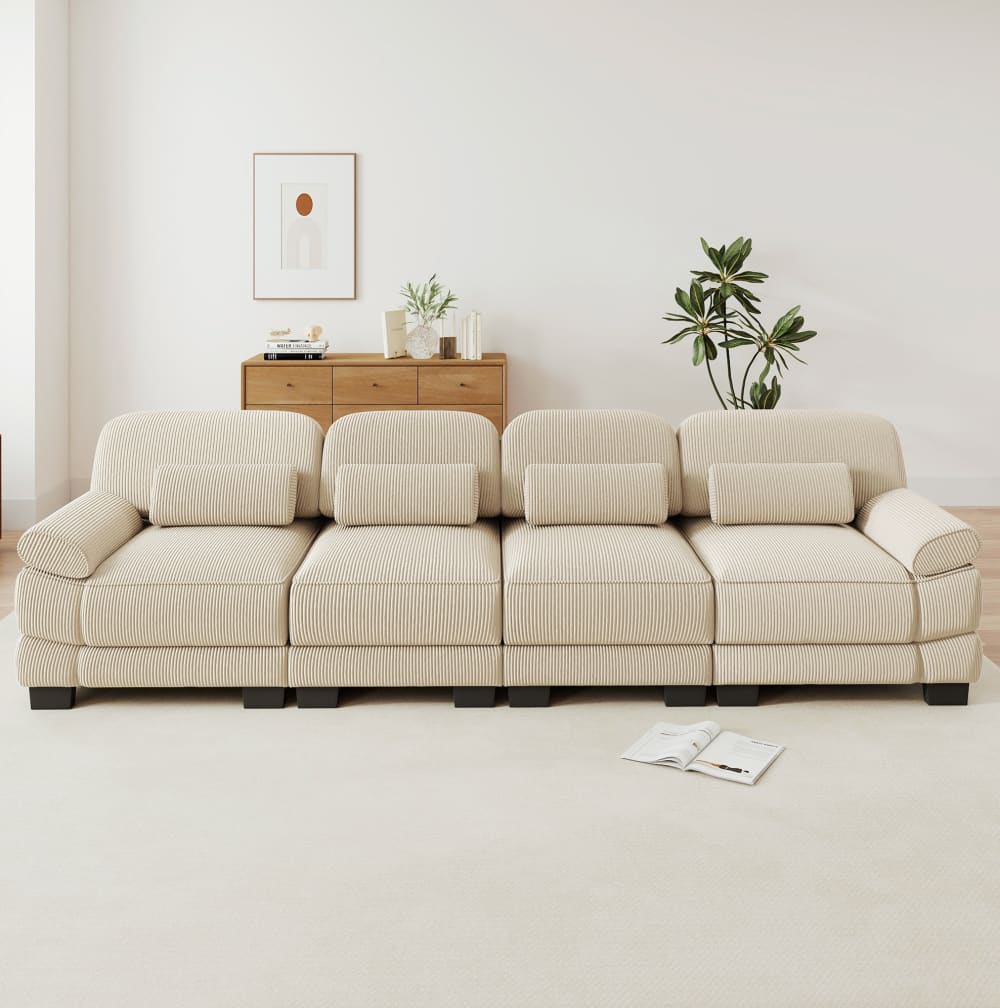 wohnli-moebel-suche-M26193632 Wohnli Möbelsuche - Modulares 4-Sitzer Sofa mit Lendenkissen