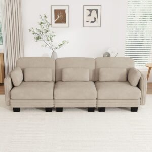 Wohnli Möbelsuche - 3-Sitzer modulares Sofa mit Chenille
