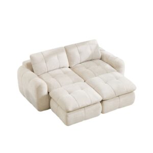 wohnli-moebel-suche-M26193670 Wohnli Möbelsuche - Komprimiertes modulares Sofa mit 2 Poufs