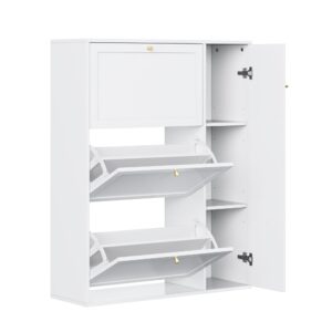 wohnli-moebel-suche-M26194617 Wohnli Möbelsuche - Schuhschrank Klappen Tür Verstellbare Trennwände Weiß