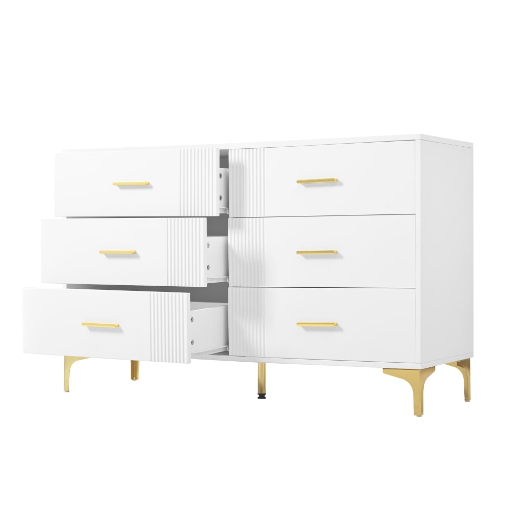 wohnli-moebel-suche-M26194665 Wohnli Möbelsuche - Kommode Weiß 6 Schubladen für Wohnzimmer und Schlafzimmer