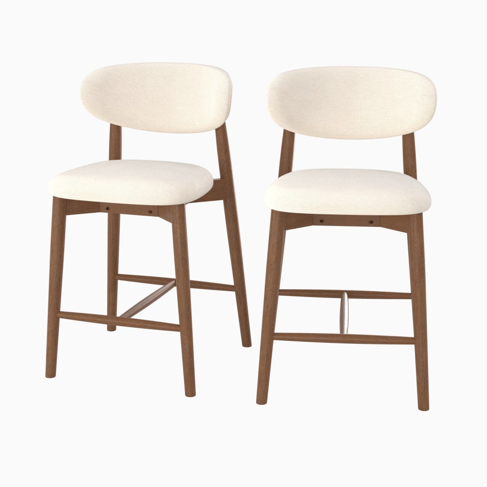 wohnli-moebel-suche-M26194934 Wohnli Möbelsuche - 2er Set Barstühle aus beigem Stoff für Kücheninsel