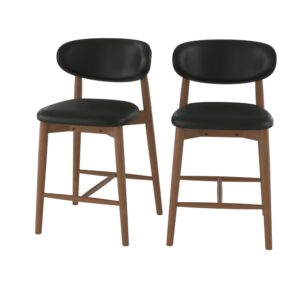 wohnli-moebel-suche-M26194936 Wohnli Möbelsuche - 2er Set Barstühle aus schwarzem Kunstleder für Kücheninsel 64