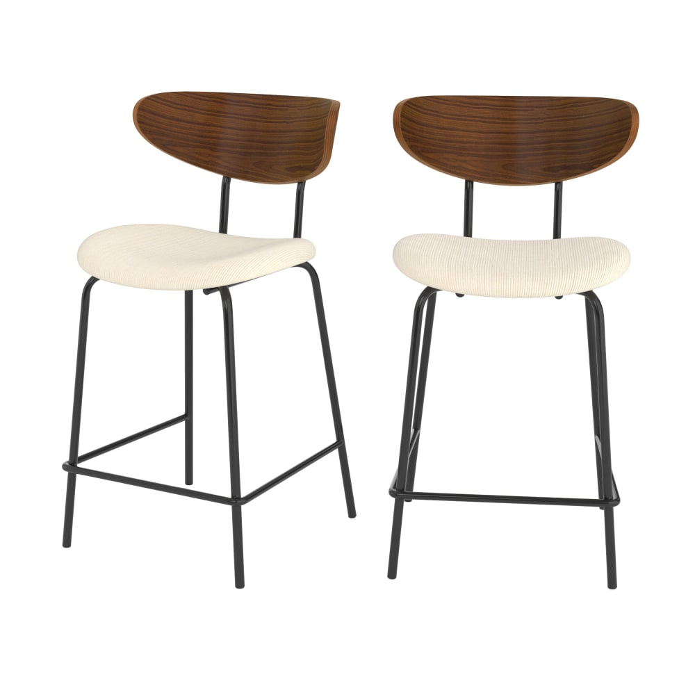 wohnli-moebel-suche-M26194938 Wohnli Möbelsuche - 2er Set Barstühle aus cremeweißem Cord