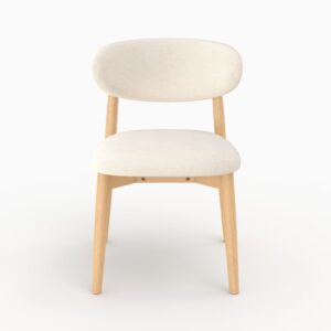 wohnli-moebel-suche-M26194957-1 2er Set stühle aus beigem Stoff und natürlichem Gummibaumholz 52x77x56cm Stoff Beige Maison Pavane Möbel Esszimmermöbel Stühle